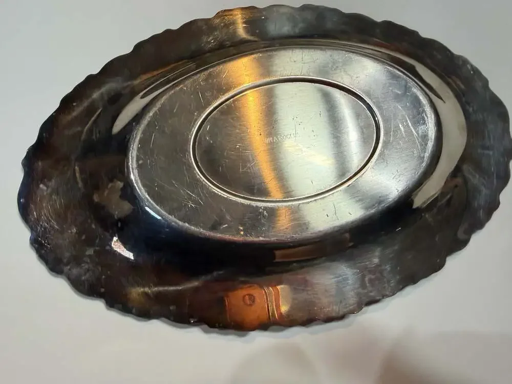 Vintage WMA Rogers Silver Plate Serving Dish 10.5” Oval - ,